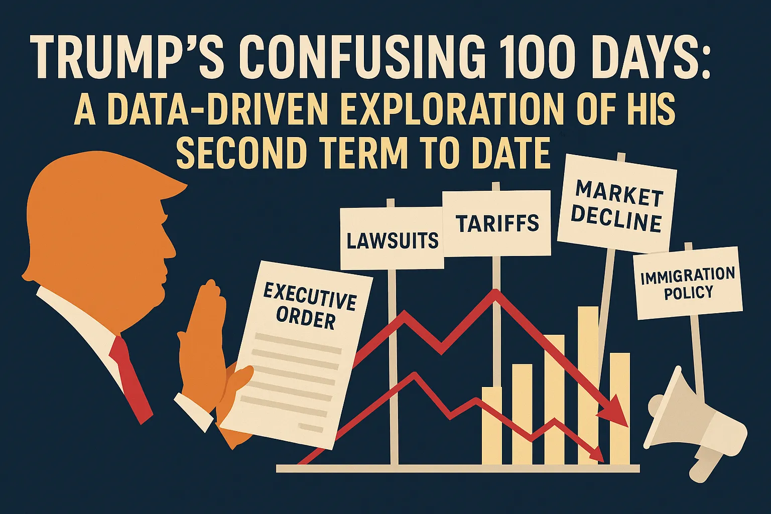 Trump confusing 100 days chart report