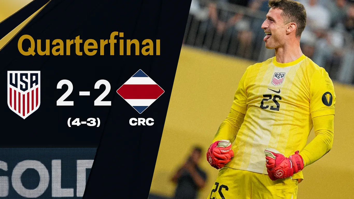 USMNT vs Costa rica match Matt Freese, in just the fifth match of his international career